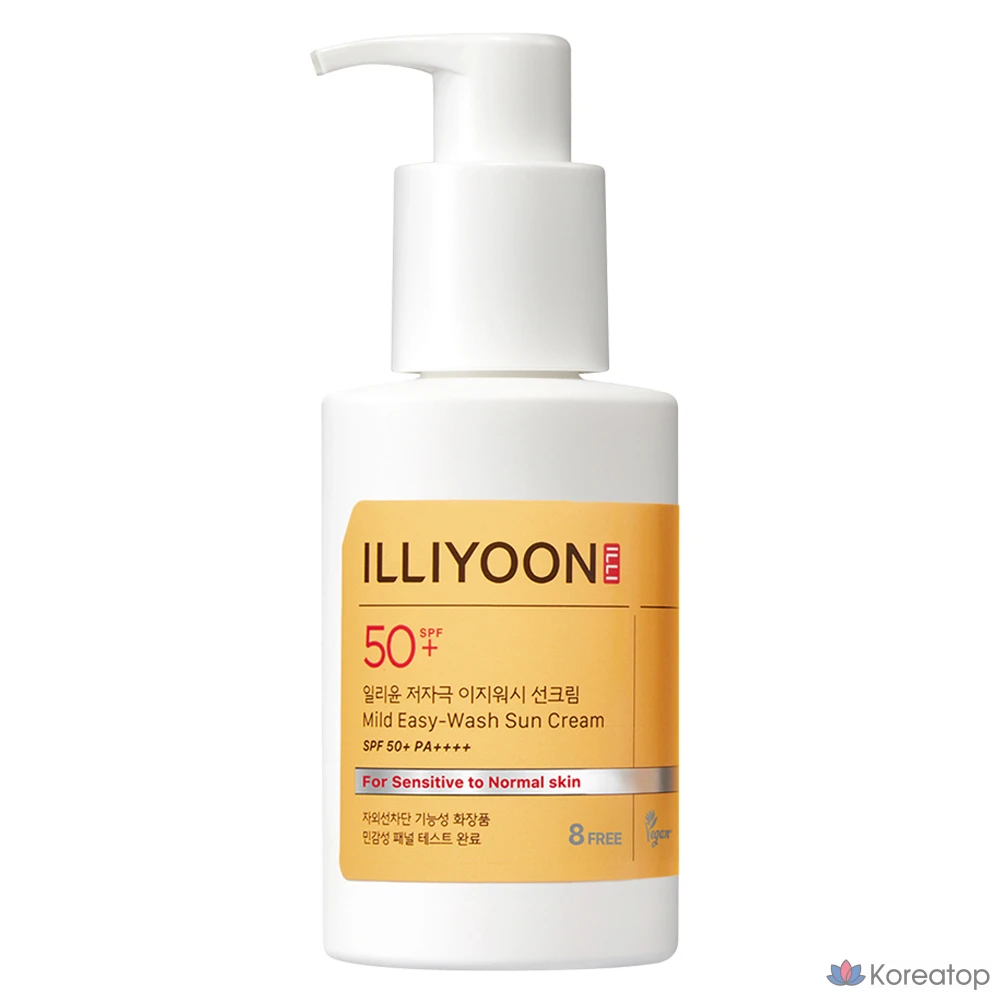 Солнцезащитный крем ILLIYOON Low Irritation Easy Wash Sun Cream SPF50+ PA++++, 150 мл, 1 шт.