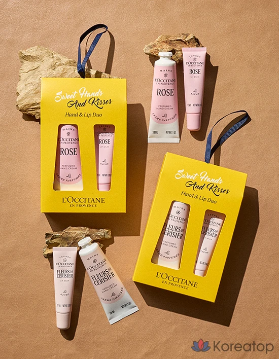 Крем для рук и бальзам для губ Loccitane Rose Perfumed Hand Cream &amp; Lip Balm Duo, 2 шт.