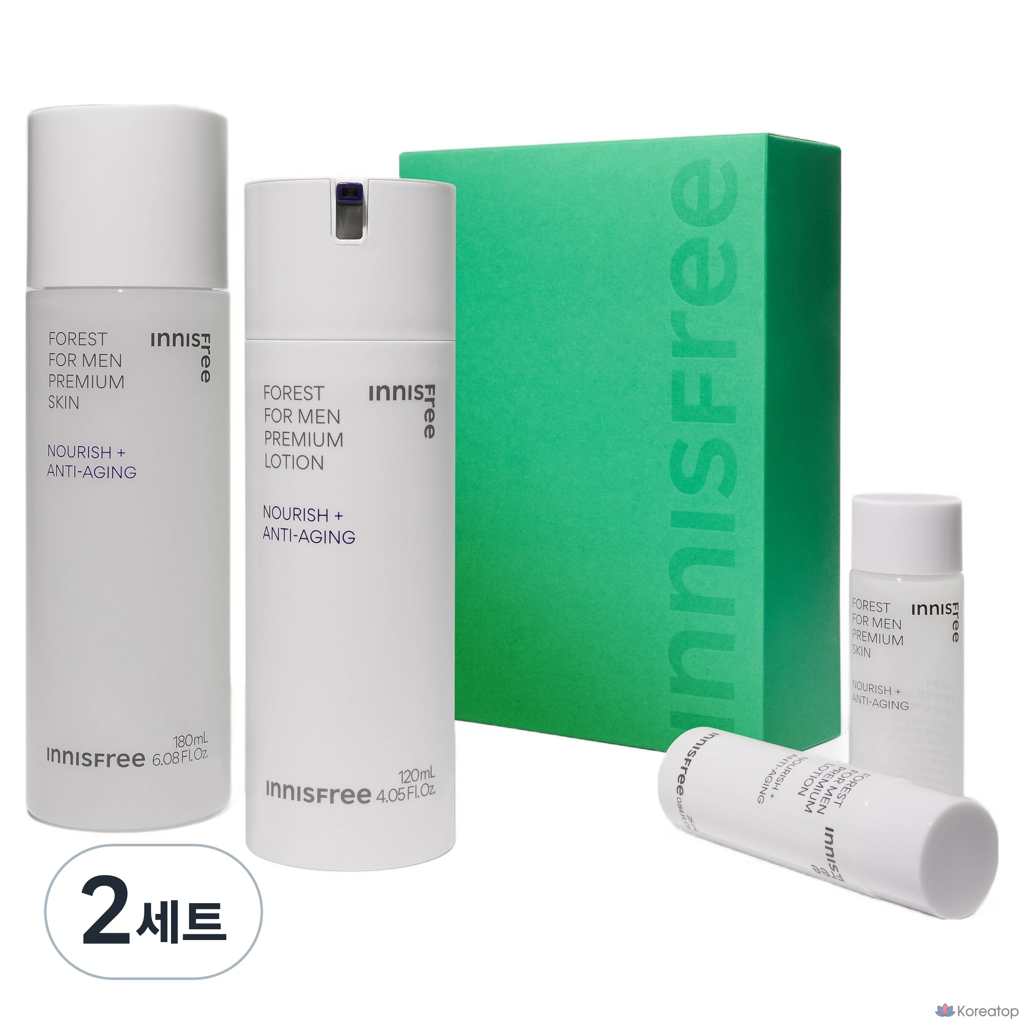 Набор для ухода Innisfree Forest for Men Premium 2-piece Set (Toner + Emulsion), 2 шт.