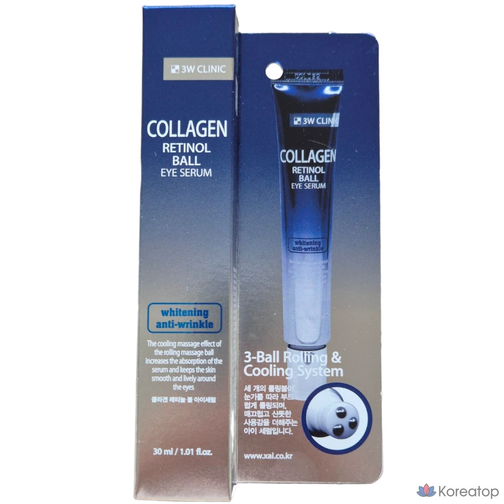 Сыворотка для век 3W Clinic Collagen Retinol Ball Eye Serum, 30 мл, 1 шт.