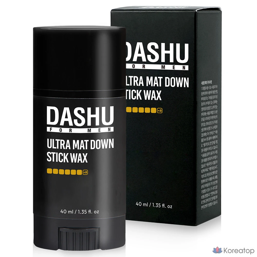 Воск для укладки волос DASHU For Men Premium Ultra Matte Down Stick Hair Wax, 40 мл, 1 шт.