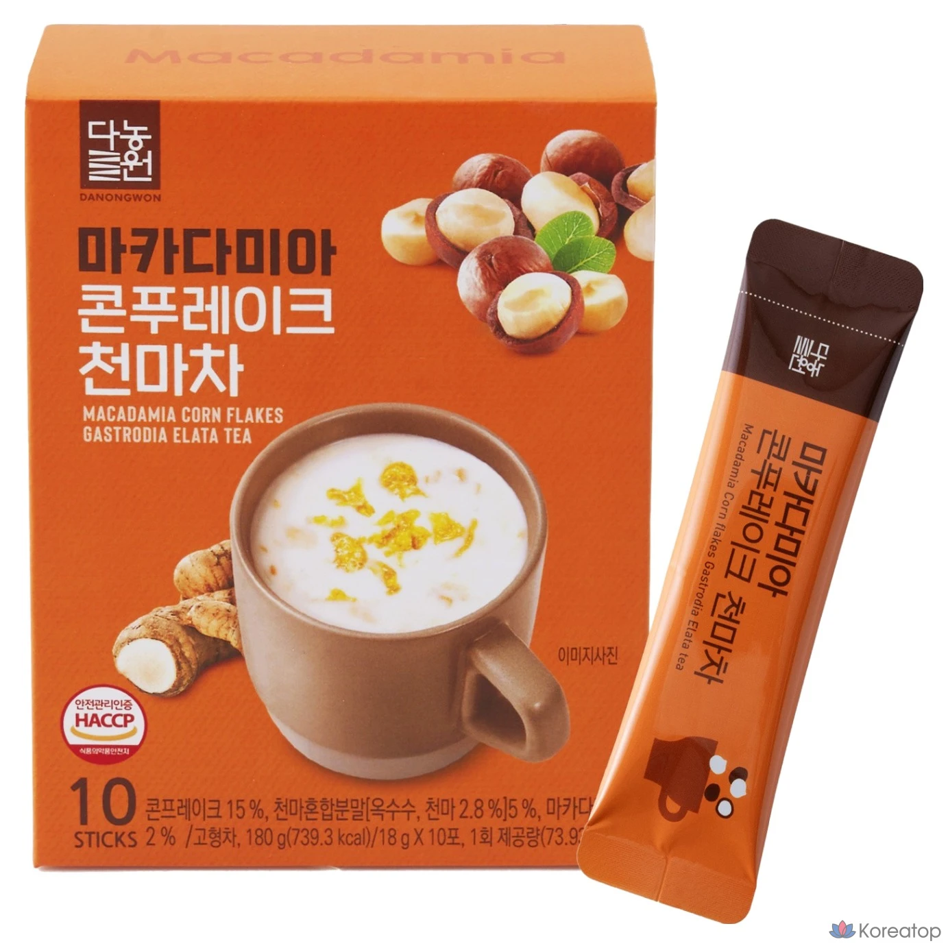 Чай Danongwon Macadamia Corn Flakes Cheonma Tea, 18 г, 10 шт.