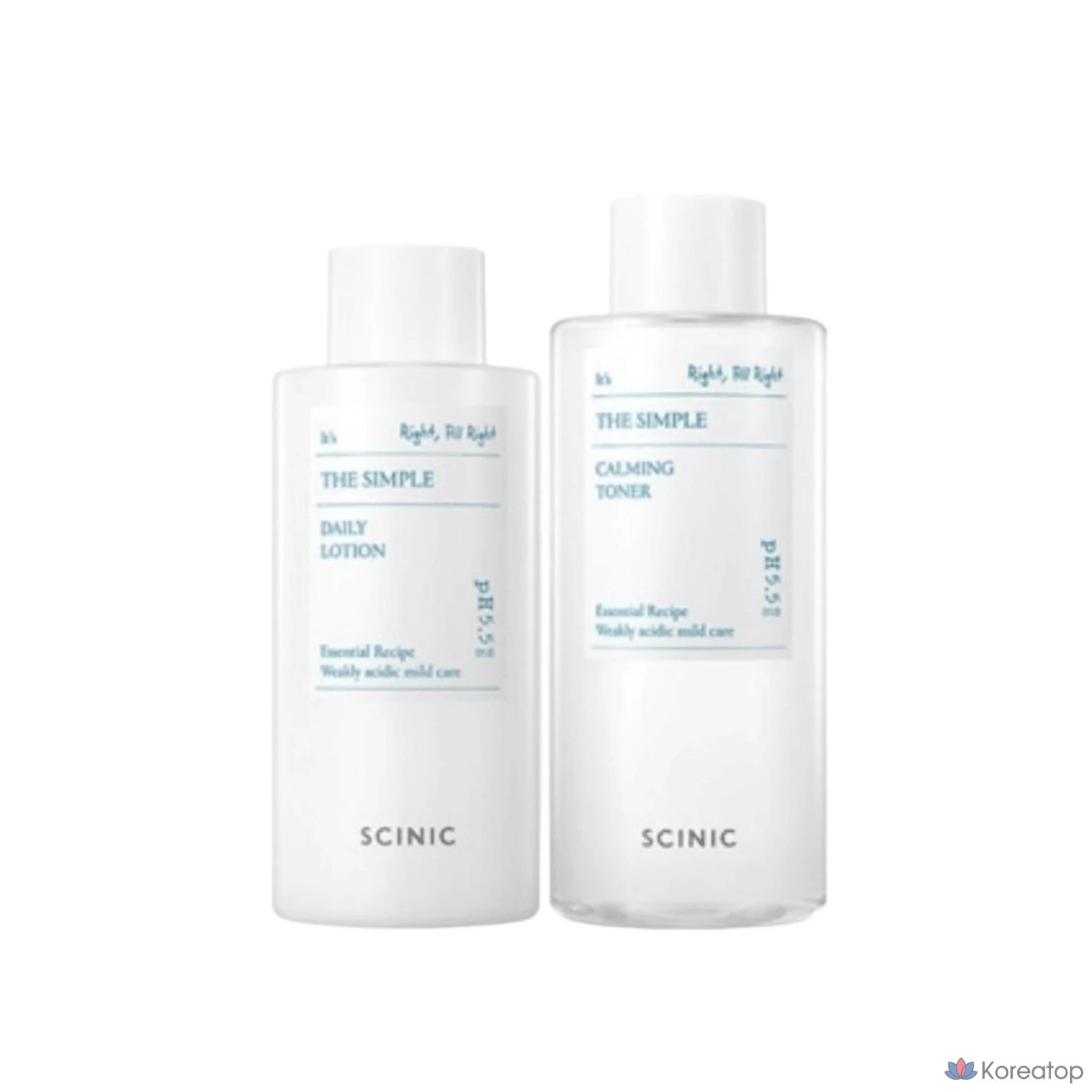 Набор для ухода Scinic The Simple Toner + Lotion 2-piece Set (Тонер 300 мл + Лосьон 260 мл), 1 шт.