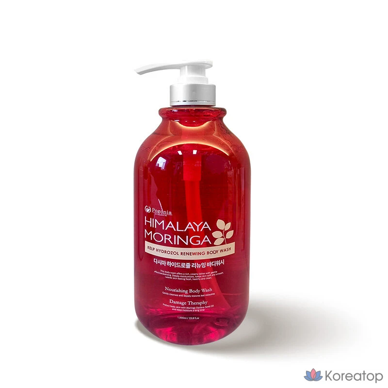 Гель для душа Pogonia Himalaya Moringa Kelp Hydrozol, 1000 мл, 1 шт.