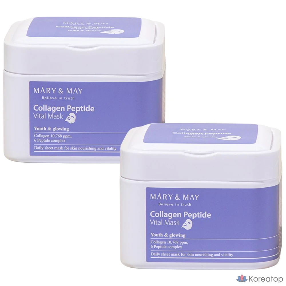 Тканевая маска для лица Mary&May Collagen Peptide Vital Mask, 60 шт.