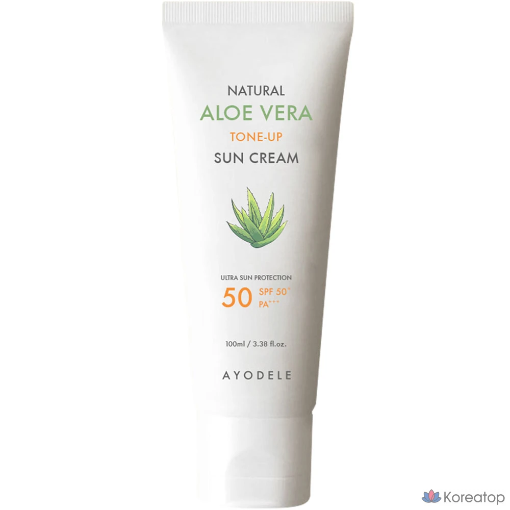 Солнцезащитный крем AYODELE Aloe Vera Whitening Tone-up, 100 мл, 1 шт.