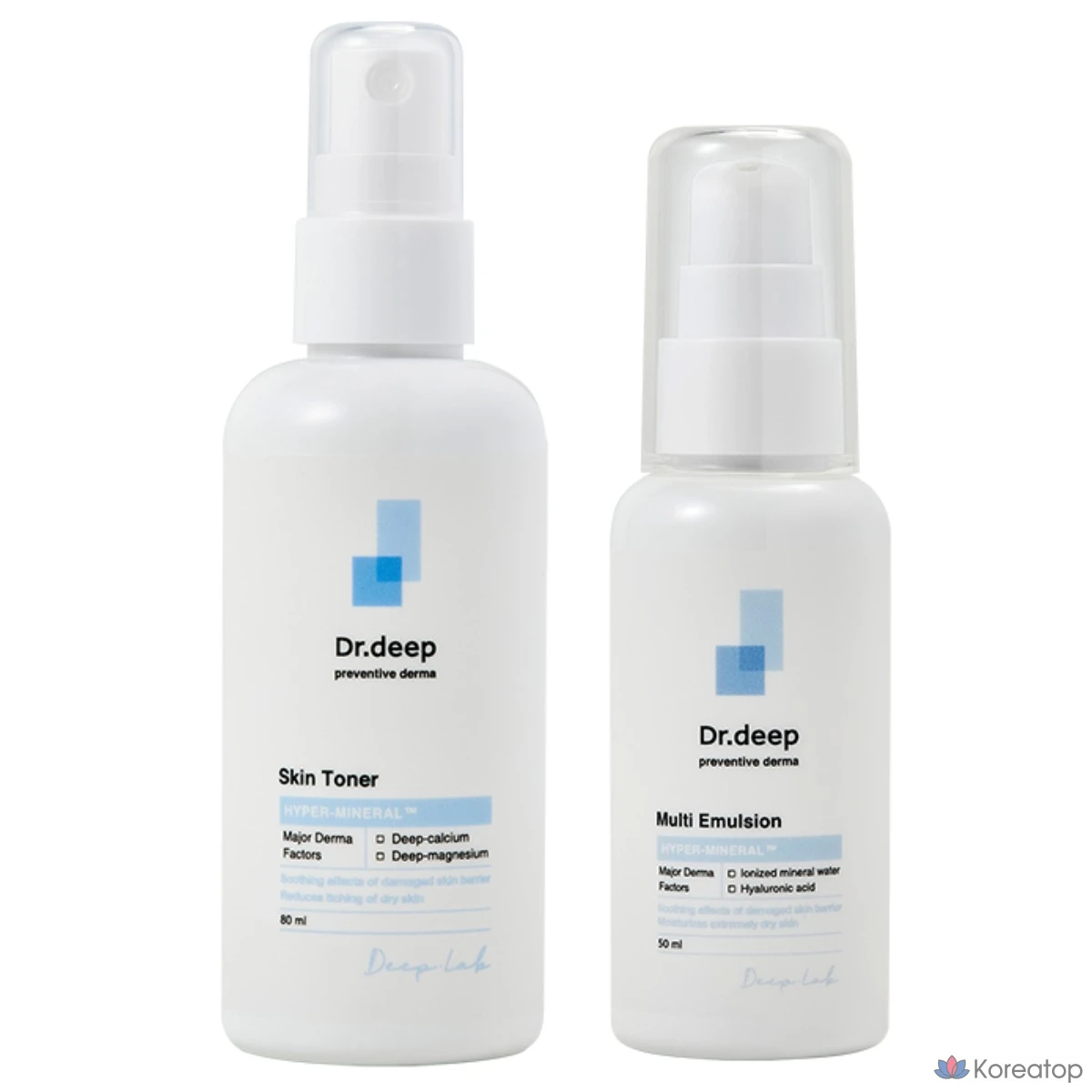 Набор для ухода Dr. Deep Mini Multi Emulsion + Mini Skin Toner, 50 мл + 80 мл, 1 шт.