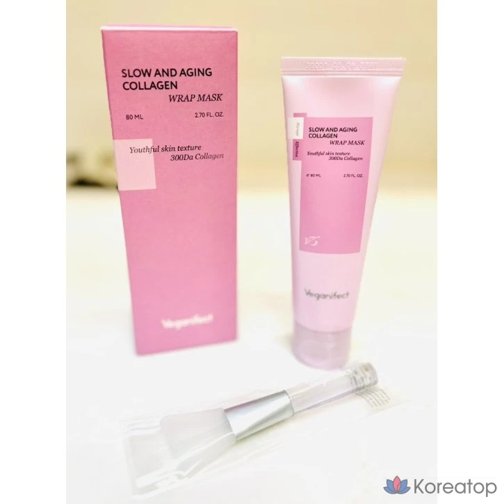 Тканевая маска для лица Veganifect Slow & Aging Low Molecular Collagen Pack, 2 шт.