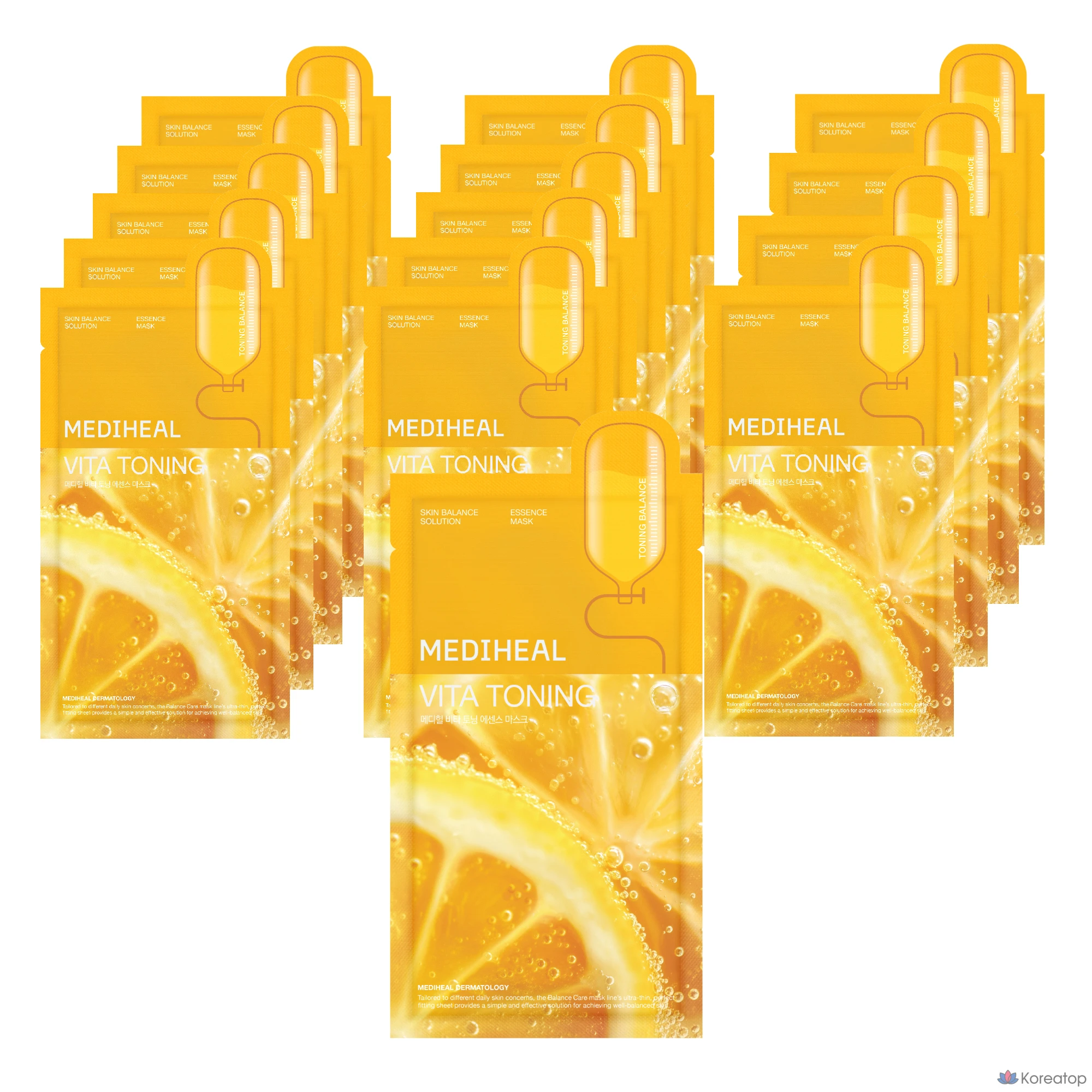 Тканевая маска для лица MEDIHEAL Vita Toning Essence Mask, 20 мл, 15 шт.