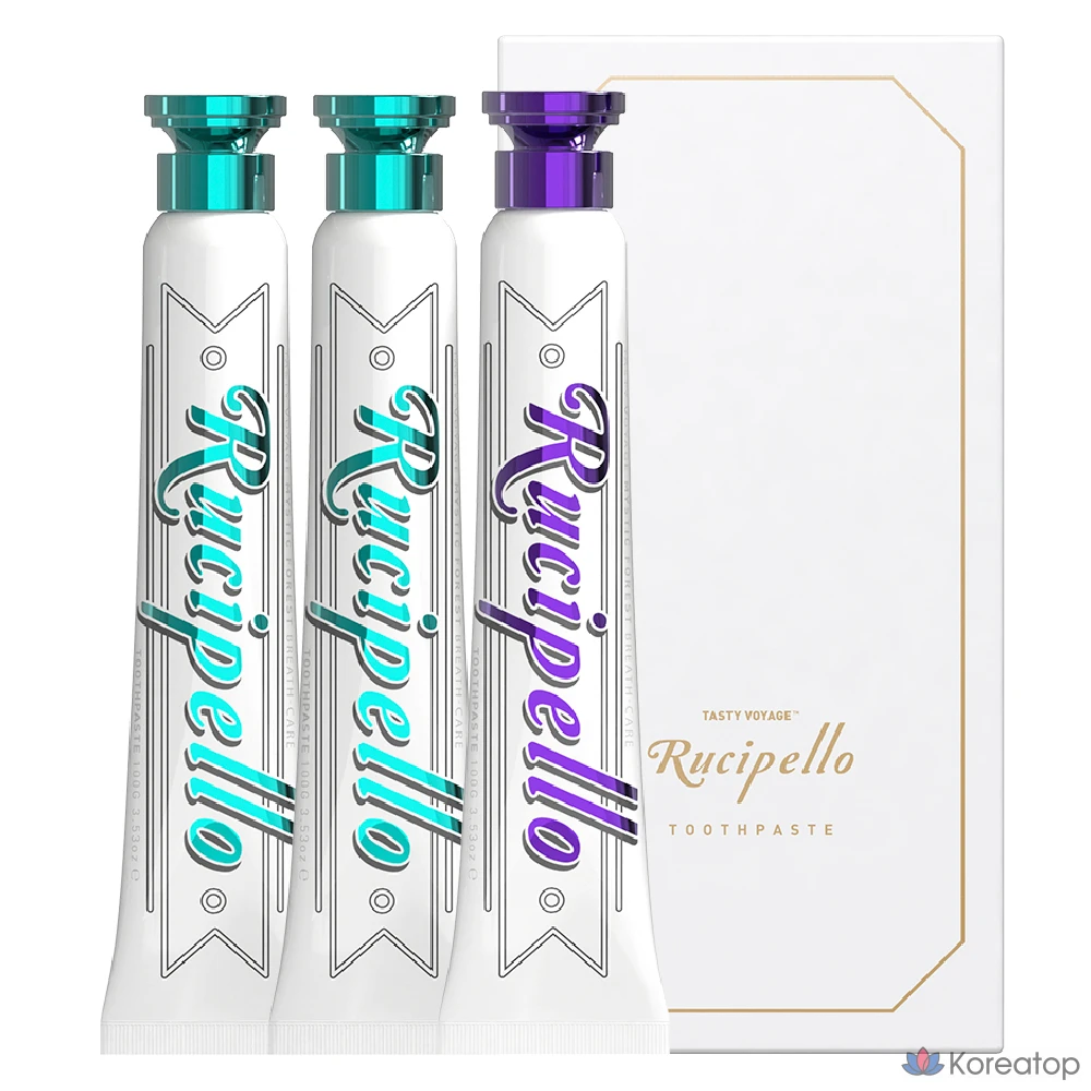 Набор зубных паст Rucipello 3-piece Set, 100 г, 4 шт.