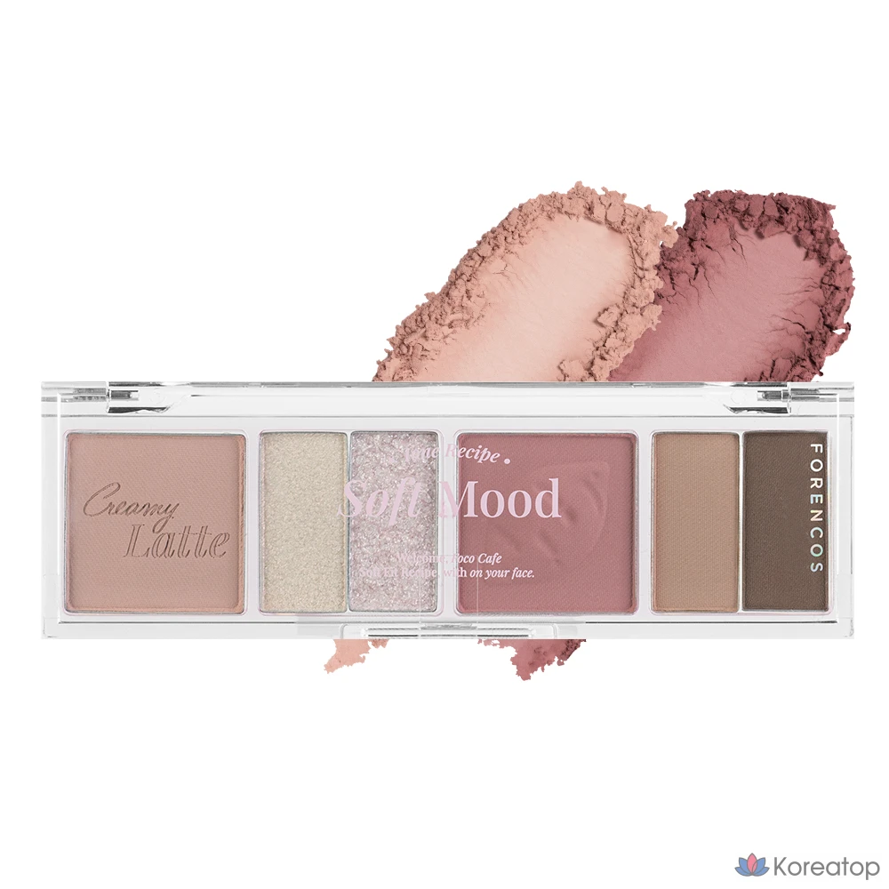 Тени для век Forencos Soft Mood Eye Palette, оттенок 04 Taro Latte, 1 шт.