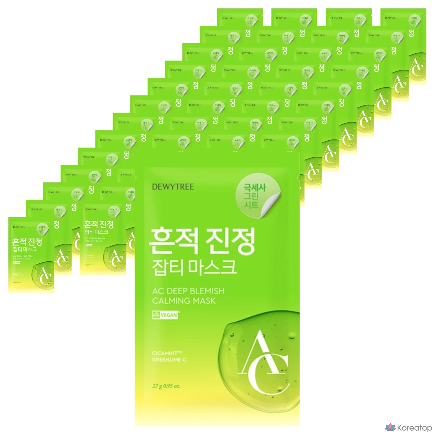 Тканевая маска для лица Dewytree AC Deep Calming Mask, 60 шт.
