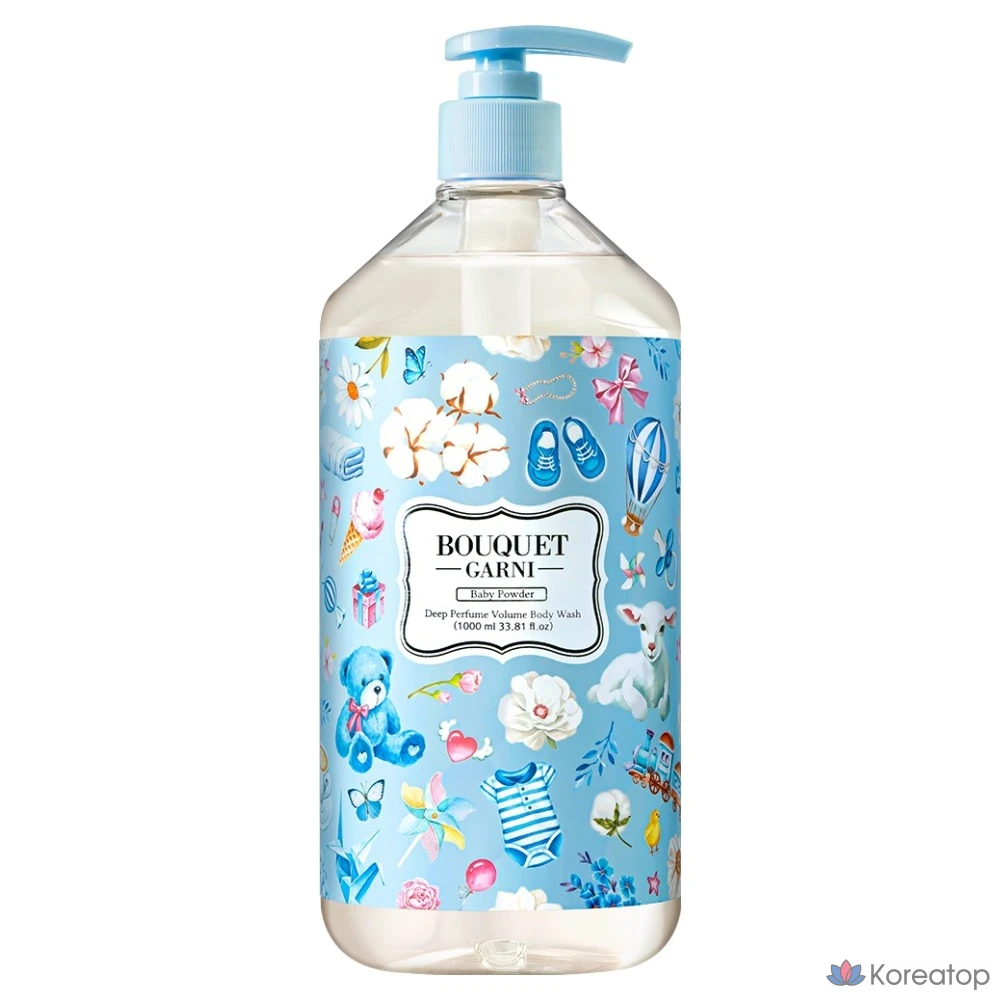 Гель для душа Bouquet Garni Deep Perfume Volume Body Wash Baby Powder, 1 л, 1 шт.