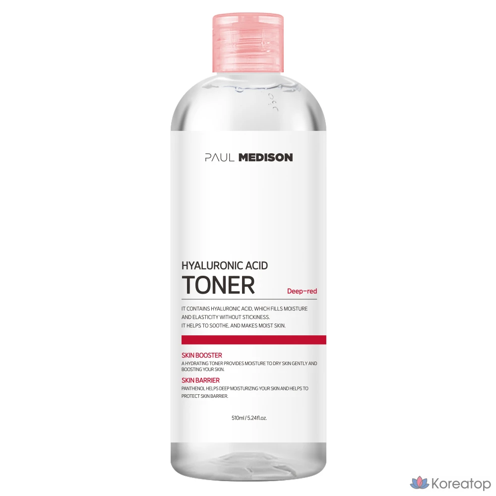 Тонер PAUL MEDISON Deep Red Hyaluronic Acid Toner, 510 мл, 1 шт.