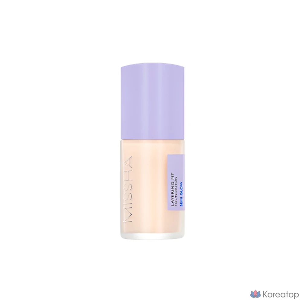 Тональный крем Missha Layering Fit Semi Glow Foundation, оттенок 21 Vanilla, 35 мл, 1 шт.