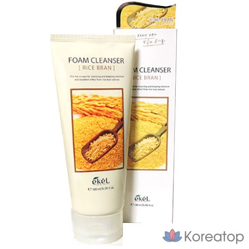 Очищающая пенка Ekel Rice Bran Foam Cleanser, 180 мл, 1 шт.