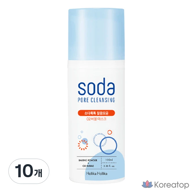 Очищающая пенка Holika Holika Soda Talk Talk Malgeum Pore O2 Bubble Mask, 100 мл, 10 шт.