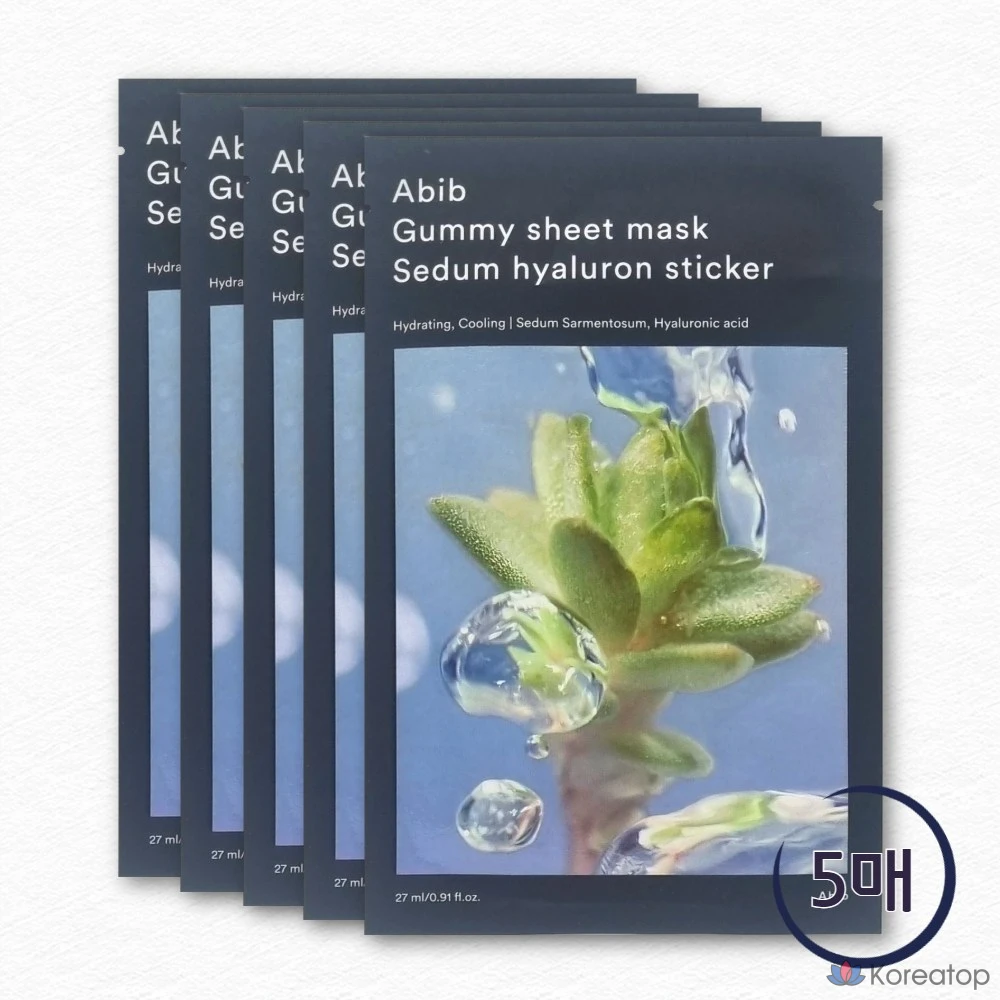 Тканевая маска для лица Abib Sheet Mask Moisture Booster Hyaluron Sticker, 27 мл, 5 шт.