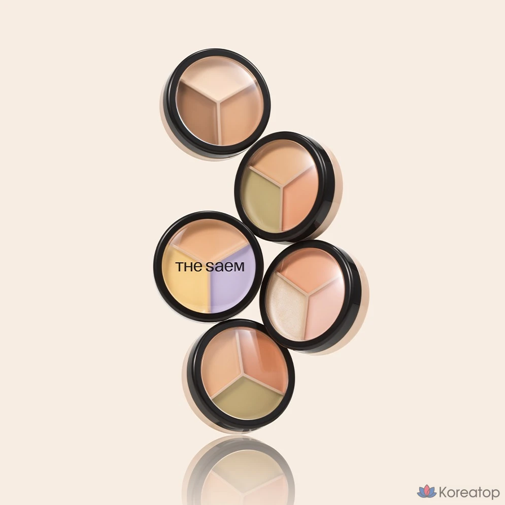 Консилер The Saem Cover Perfection Triple Pot Concealer, оттенок 05 Dark Up Beige, 13 г, 1 шт., фото 5