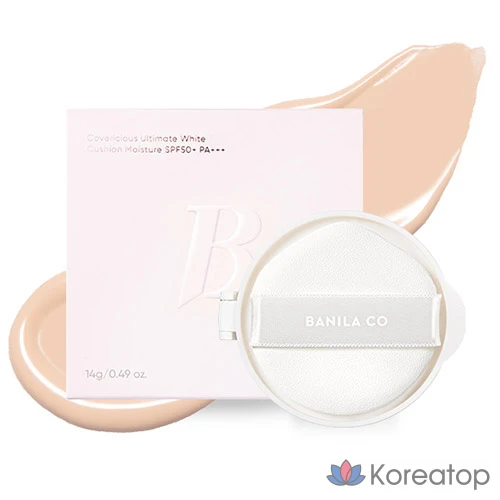 Кушон-основа BANILA CO Cover Lasting Ultimate White Moisture Cushion Foundation Refill, оттенок 21 Rose, 14 г, 1 шт.