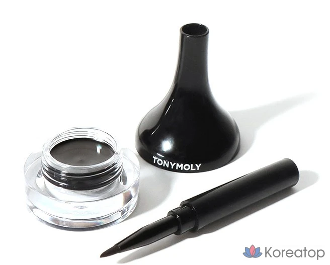 Подводка для глаз Tony Moly Back Gel Eyeliner Long Brush, оттенок 7 Latte Brown, 1 шт., фото 2