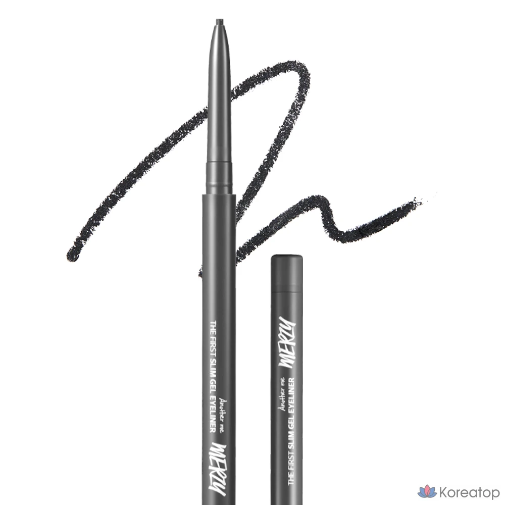 Подводка для глаз MERZY The First Slim Gel Eyeliner, оттенок GS2 Black Spinel, 0.05 г, 1 шт., фото 2