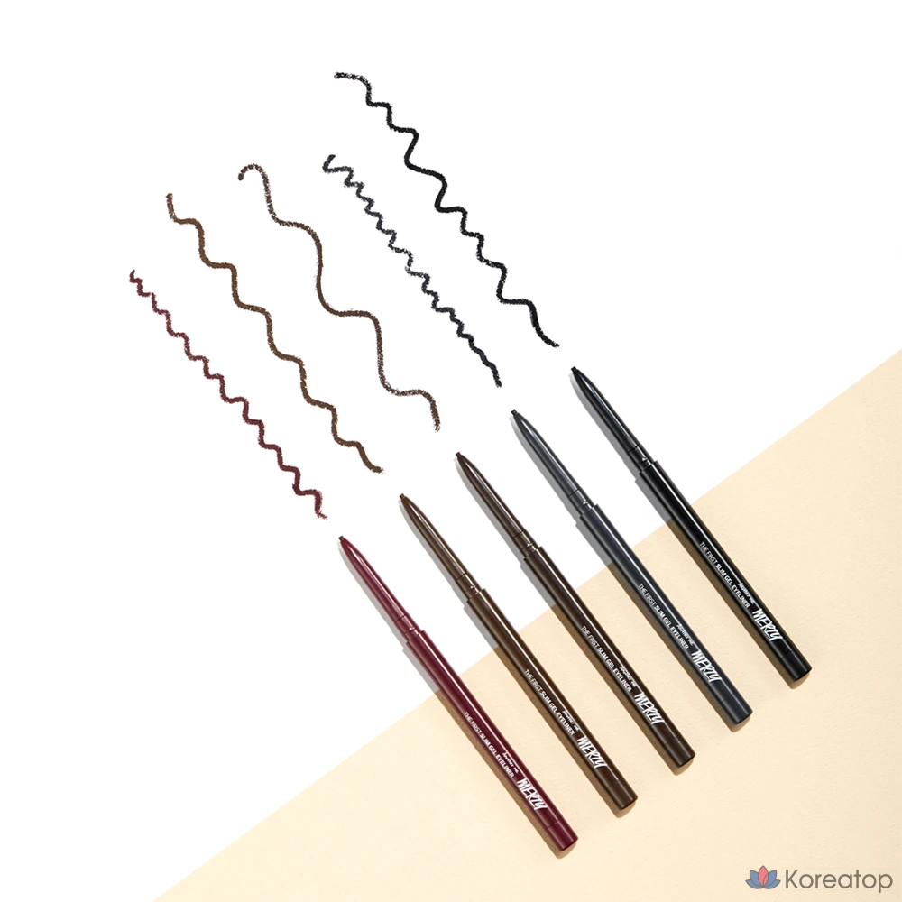 Подводка для глаз MERZY The First Slim Gel Eyeliner, оттенок GS2 Black Spinel, 0.05 г, 1 шт., фото 5