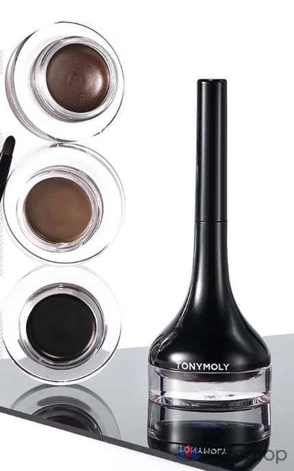 Подводка для глаз Tony Moly Back Gel Eyeliner Long Brush, оттенок 7 Latte Brown, 1 шт., фото 6