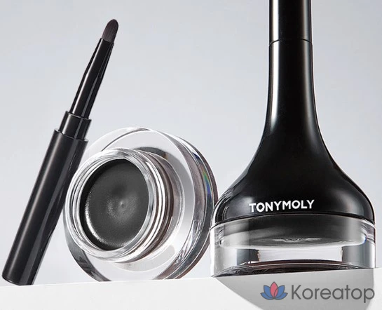 Подводка для глаз Tony Moly Back Gel Eyeliner Long Brush, оттенок 7 Latte Brown, 1 шт., фото 7