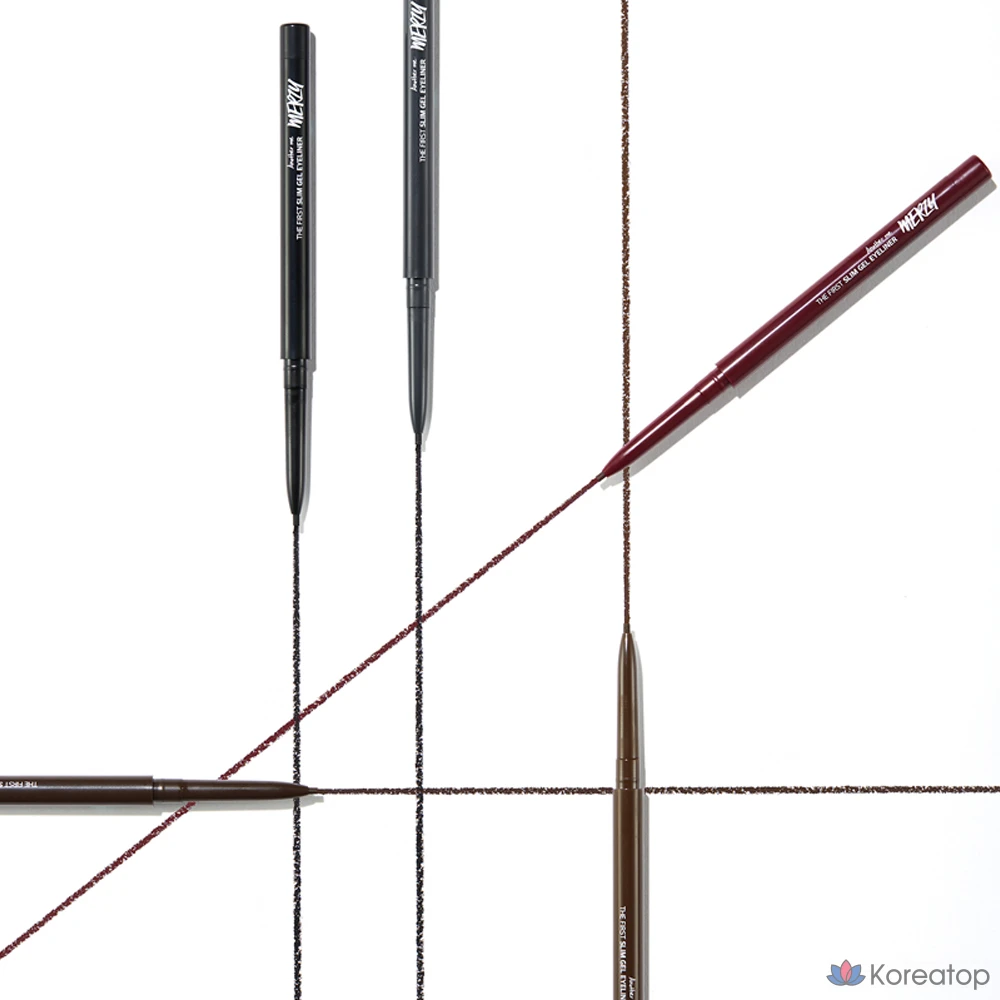 Подводка для глаз MERZY The First Slim Gel Eyeliner, оттенок GS2 Black Spinel, 0.05 г, 1 шт., фото 6