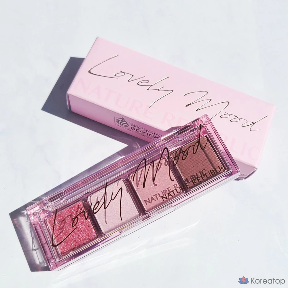 Палитра для макияжа Nature Republic Daily Basic 4 Palette, оттенок 3 Cool Pink, 1 шт.
