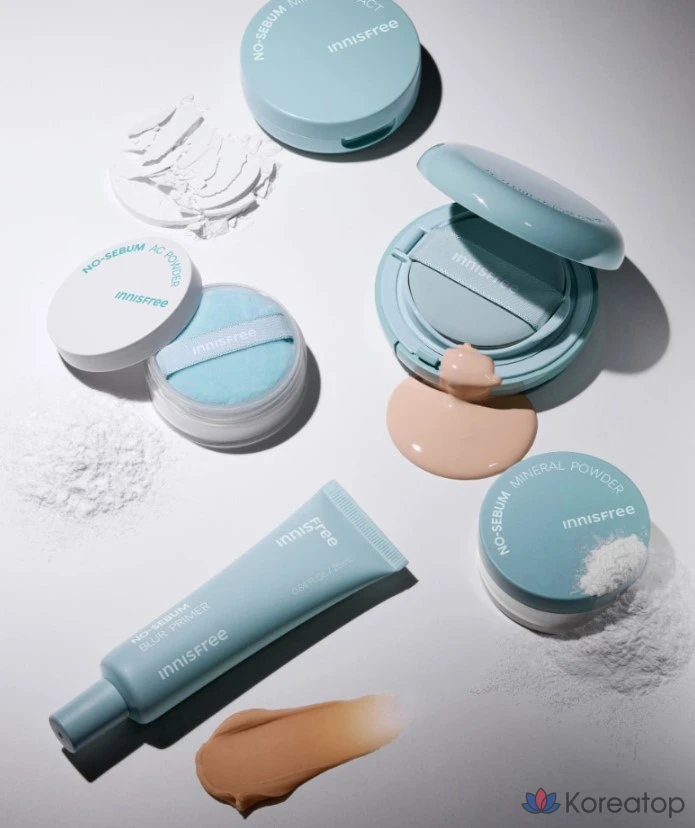 Кушон-пудра Innisfree No Sebum Powder Cushion Refill SPF35 PA++, оттенок 23N Ginger, 14 г, 1 шт.