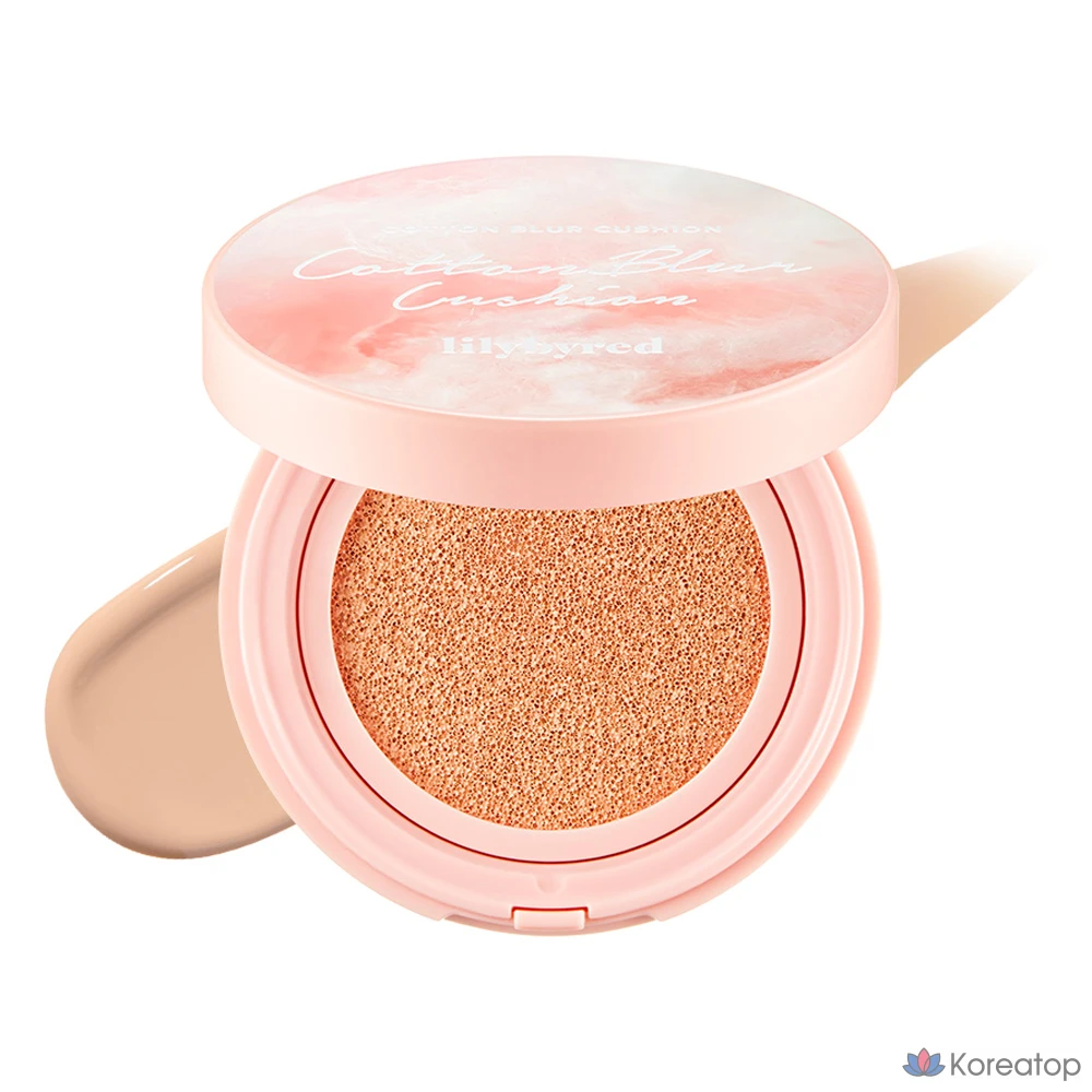 Кушон-основа Lilybyred Cotton Blur Cushion Foundation, оттенок 21 Nude Cotton, 15 г, 1 шт.