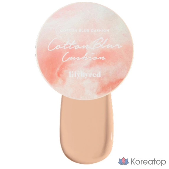 Кушон-основа Lilybyred Cotton Blur Cushion Foundation, оттенок 21 Nude Cotton, 15 г, 1 шт.