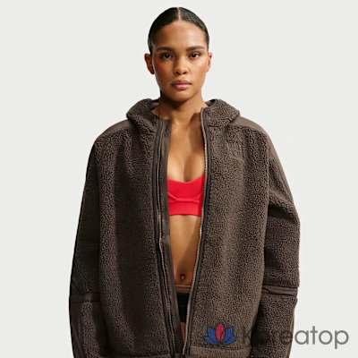 Худи на молнии женское Nike Skims Sherpa Oversized Full-Zip Hooded Jacket