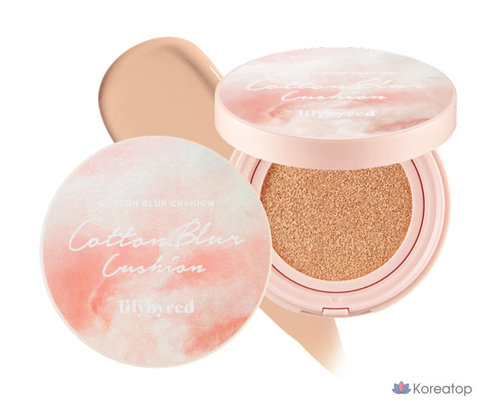 Кушон-основа Lilybyred Cotton Blur Cushion Foundation, оттенок 21 Nude Cotton, 15 г, 1 шт.