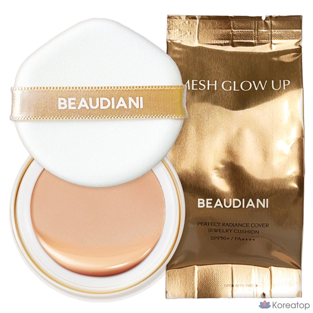 Кушон Beaudiani Mesh Glow Up Cover Cushion Foundation Refill, оттенок 2 Modern Cover Daily, 12 г, 1 шт.
