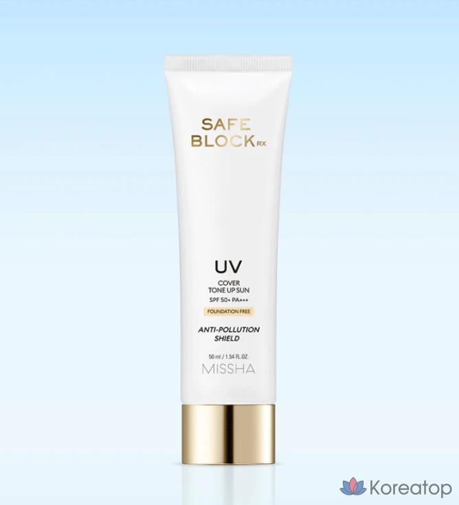 Солнцезащитный крем Missha Safe Block RX Cover Tone Up Sun Cream SPF50+ PA++++, 50 мл, 1 шт.
