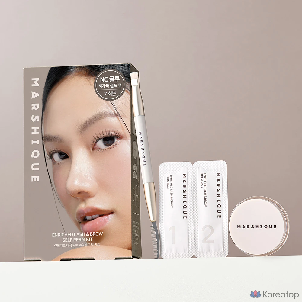 Набор для ламинирования ресниц и бровей Marshique Enriched Lash &amp; Brow Self Perm Kit, 7 шт.