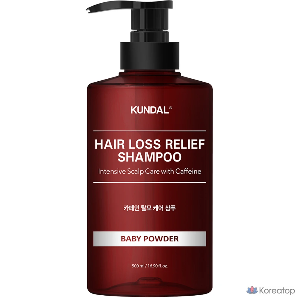 Шампунь против выпадения волос Kundal Caffeine Shampoo Baby Powder, 500 мл, 1 шт.