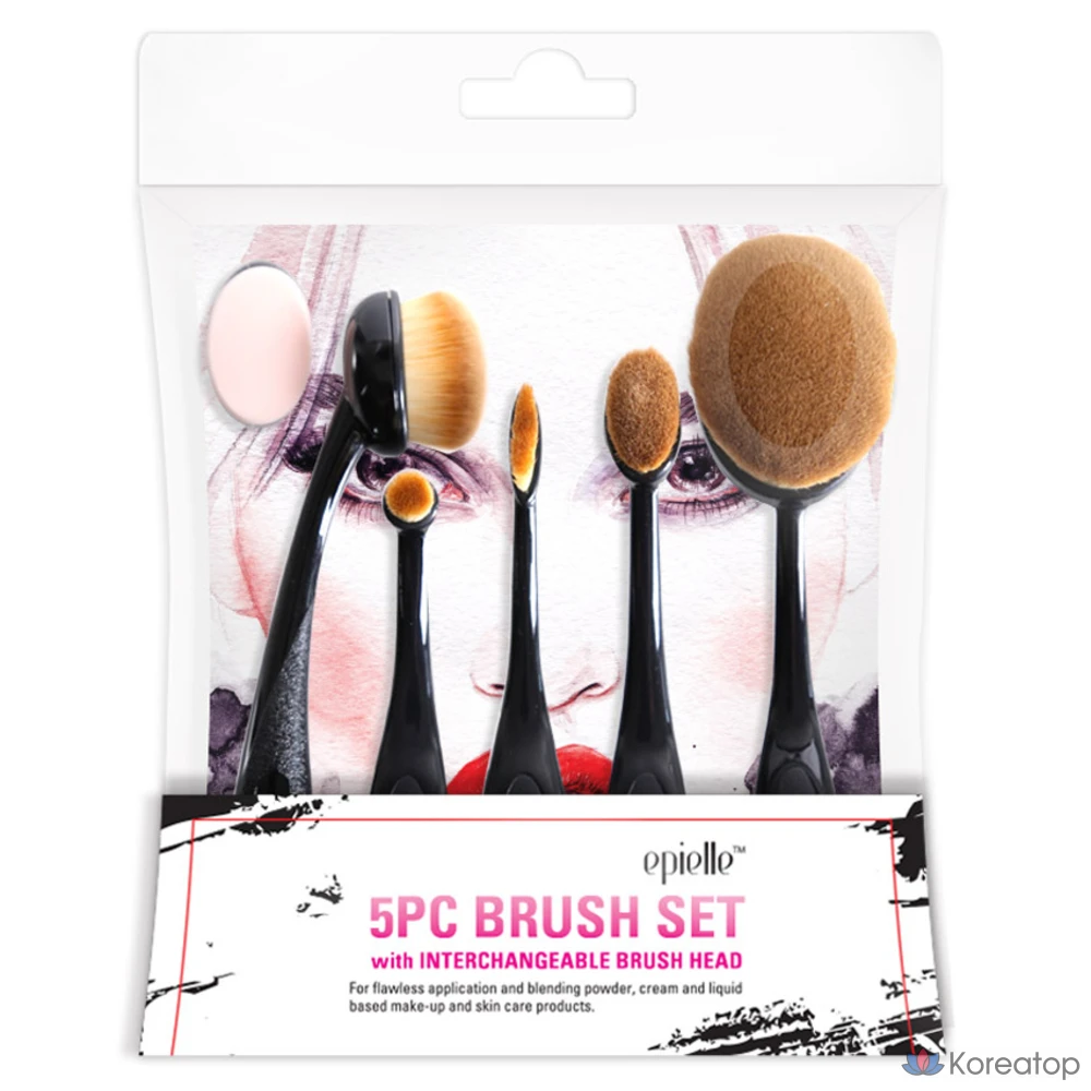Набор для ухода Epielle Oval Brush 5-piece Set, 1 шт.