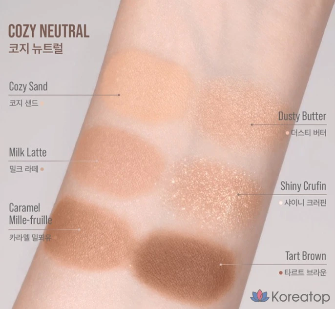 Тени для век VDL Eye Shine Color Mode Shadow Palette, оттенок 04 Cozy Neutral, 1 шт., фото 3