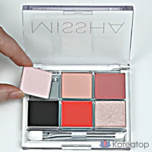 Палетка для теней Missha Custom Palette Case 6 Holes, прозрачная, 1 шт.