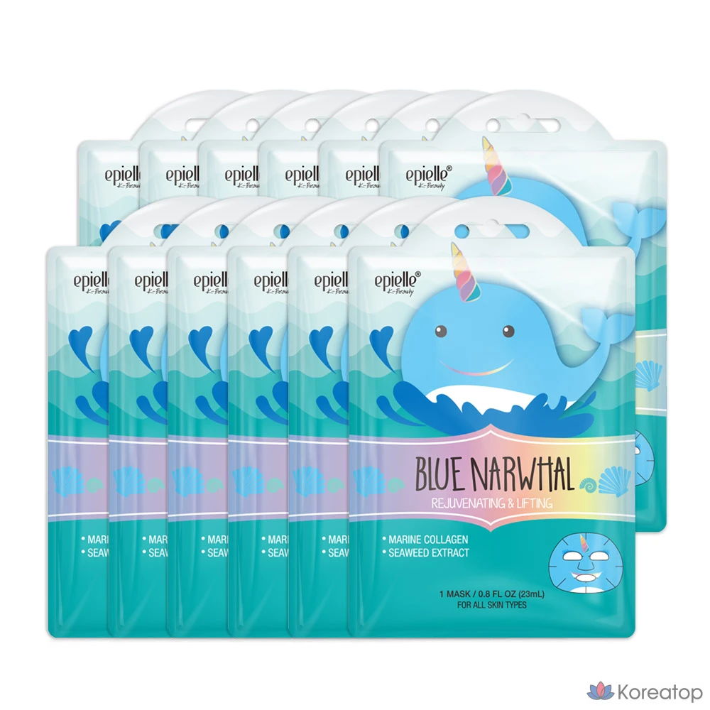Тканевая маска для лица Epielle Character Mask Blue Dolphin, 12 шт., фото 2