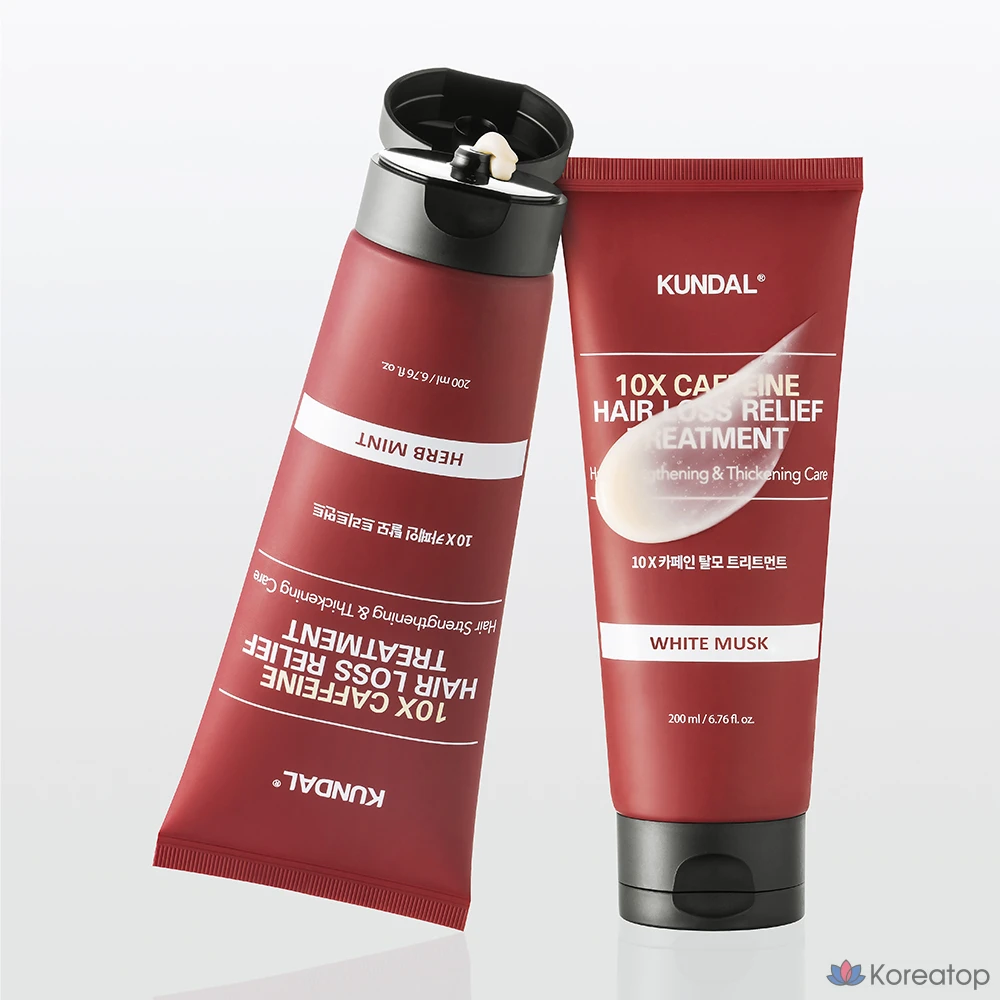 Триатмент для волос Kundal 10x Caffeine Hair Strengthening Anti-Hair Loss Treatment, аромат Herb Mint, 200 мл, 1 шт.