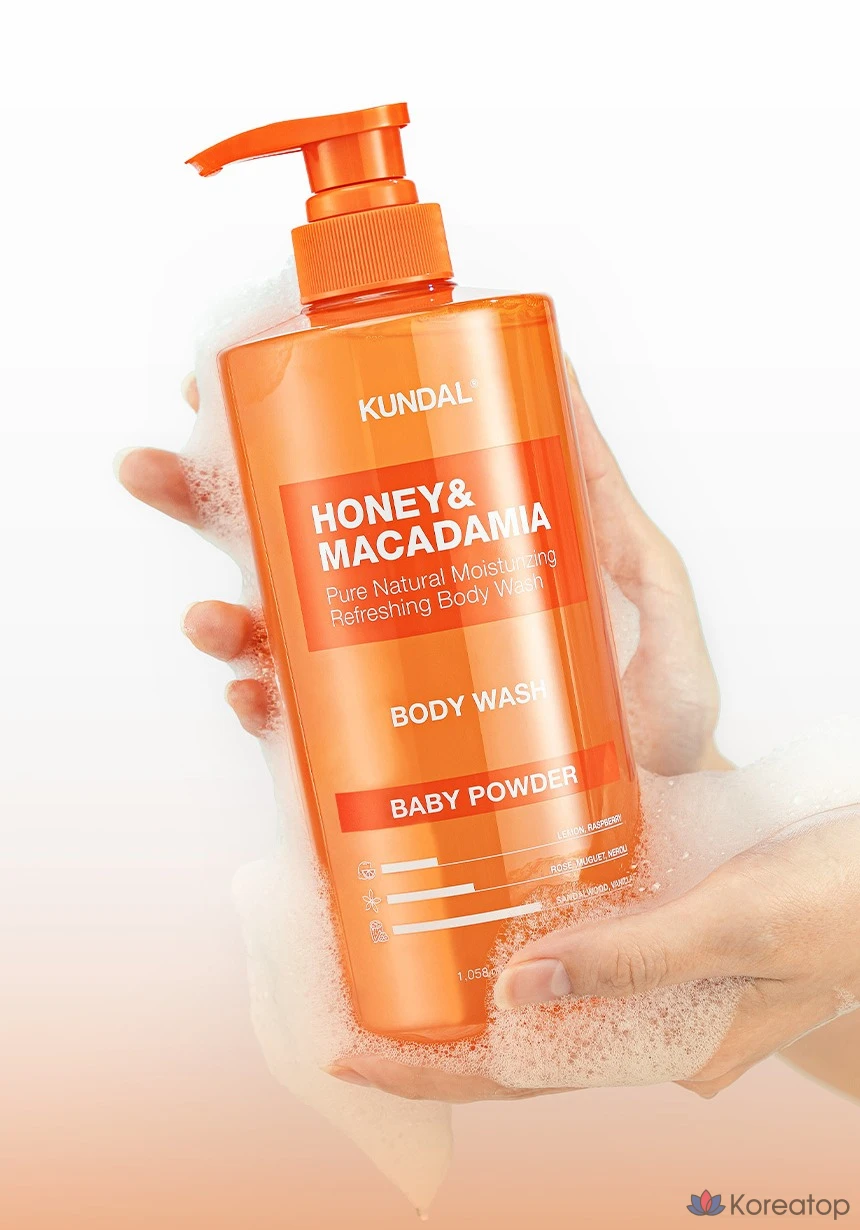 Гель для душа Kundal Honey & Macadamia Pure Body Wash, аромат White Musk, 1.058 л, 1 шт., фото 5