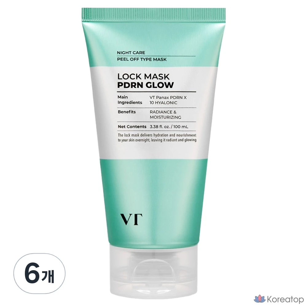 Тканевая маска для лица VT Cosmetics PDRN Glow Rock Mask, 100 мл, 6 шт.