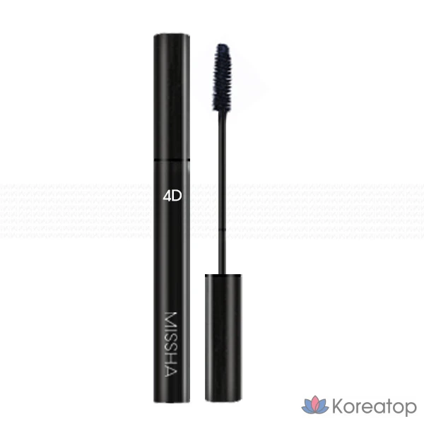 Тушь для ресниц Missha 4D Mascara, оттенок Black, 7 г, 1 шт.