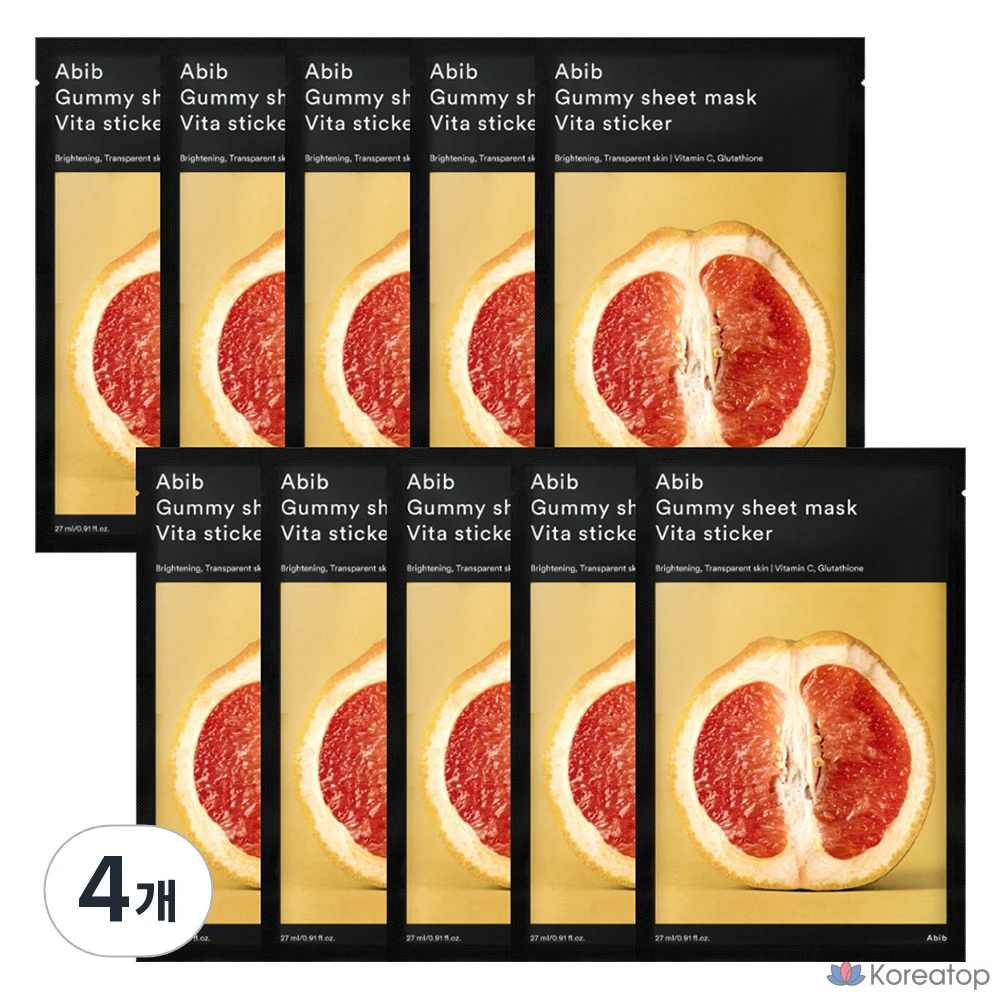 Тканевая маска для лица Abib Gummy Sticker Mask Vita Sticker, 27 мл, 40 шт.