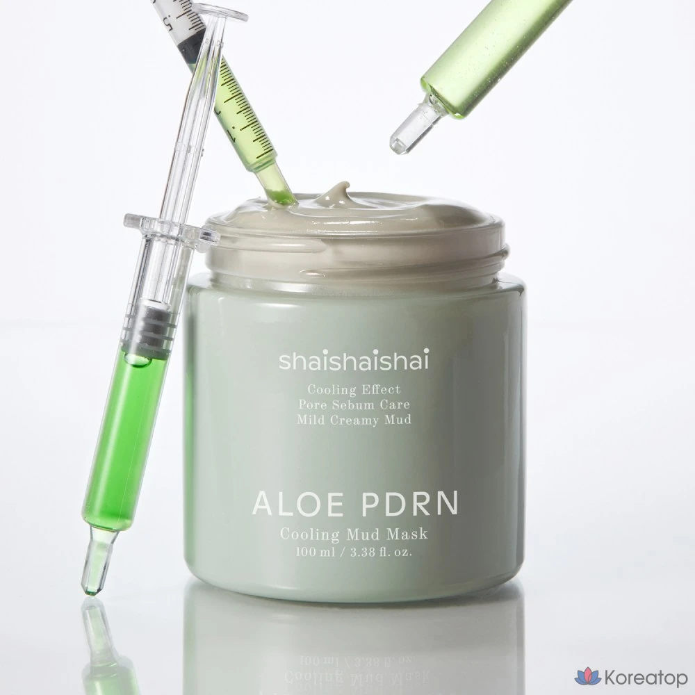 Маска для лица SHAISHAISHAI Aloe PDRN Cooling Mud Mask, 100 мл, 1 шт.
